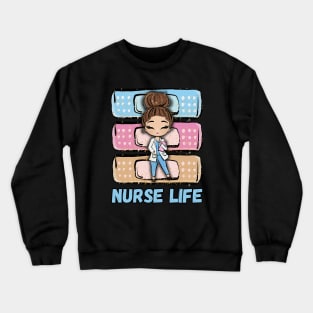 Pastel Nursing Life Nurse Crewneck Sweatshirt